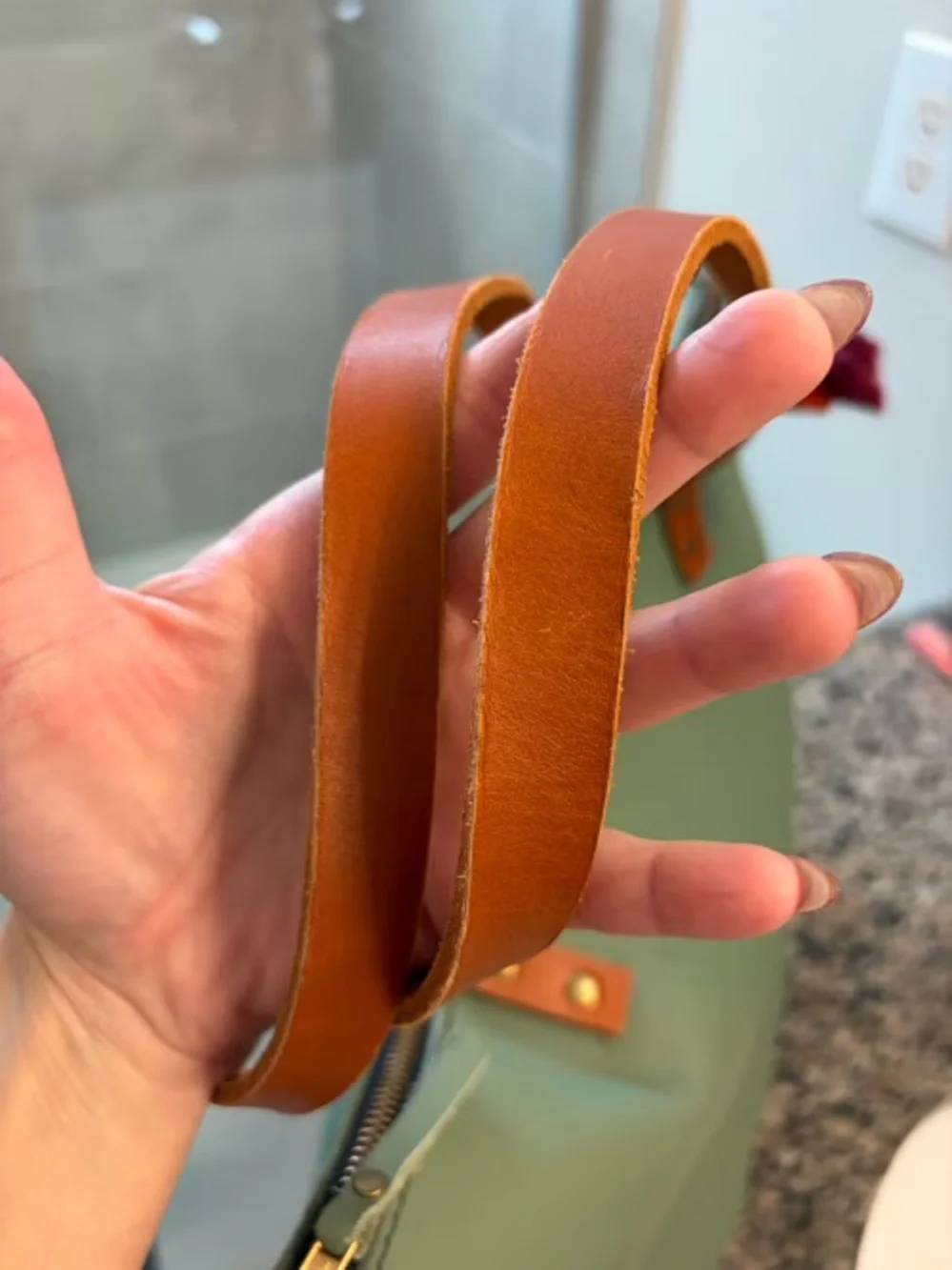 Portland Leather Sage Tote with Tan Handles *Unicorn Retired Color
